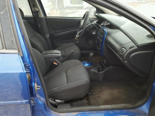 1B3ES56CX5D281594 - 2005 DODGE NEON SXT BLUE photo 5