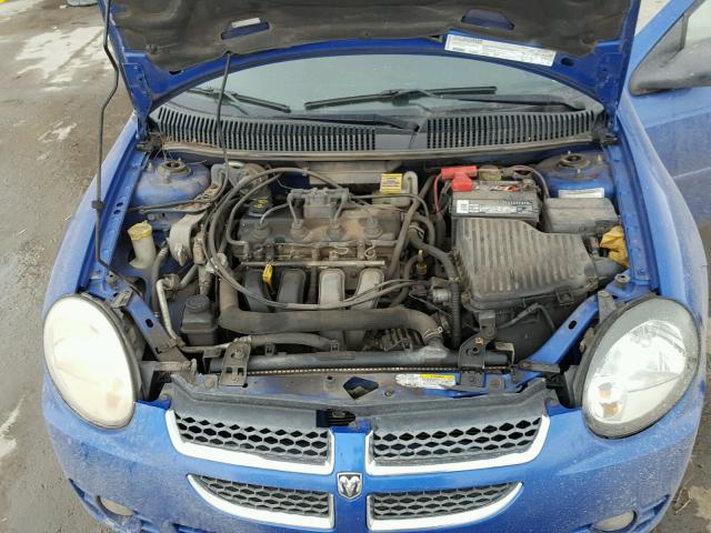 1B3ES56CX5D281594 - 2005 DODGE NEON SXT BLUE photo 7