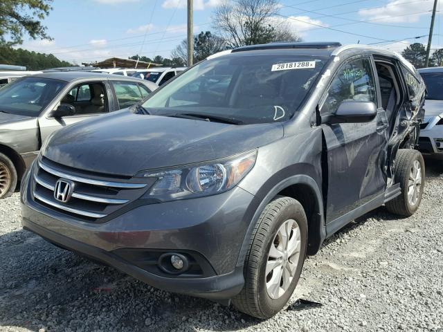 5J6RM3H76CL028185 - 2012 HONDA CR-V EXL GRAY photo 2