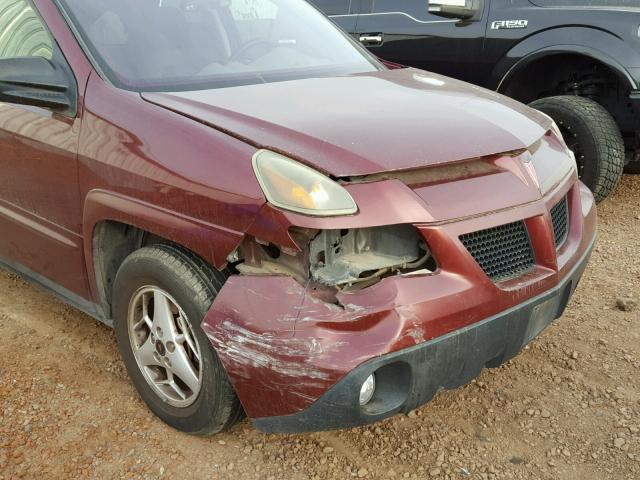 3G7DB03E84S586172 - 2004 PONTIAC AZTEK BURGUNDY photo 9