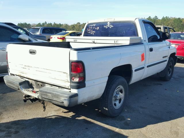 1B7HC16Y2XS155547 - 1999 DODGE RAM 1500 WHITE photo 4