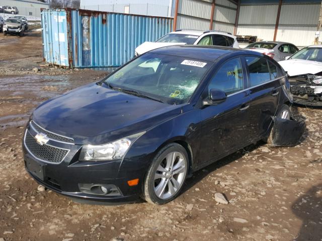 1G1PH5S93B7249170 - 2011 CHEVROLET CRUZE LTZ BLACK photo 2