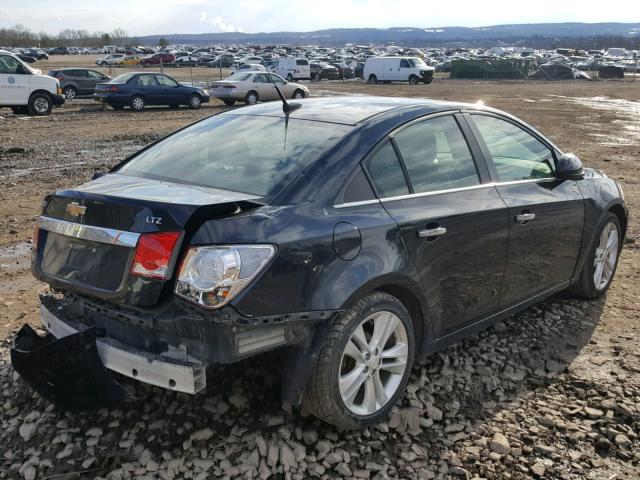 1G1PH5S93B7249170 - 2011 CHEVROLET CRUZE LTZ BLACK photo 4