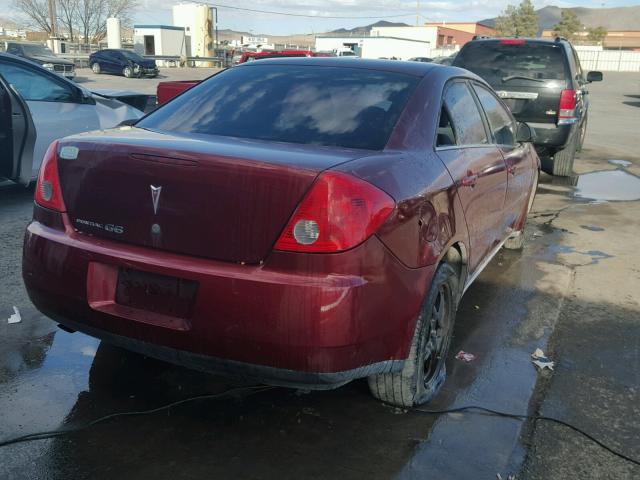 1G2ZG57B784214869 - 2008 PONTIAC G6 BASE MAROON photo 4