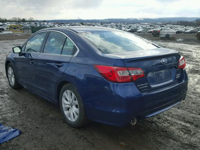 4S3BNAH64H3014745 - 2017 SUBARU LEGACY 2.5 BLUE photo 3