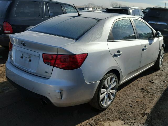 KNAFW4A38A5064233 - 2010 KIA FORTE SX SILVER photo 4