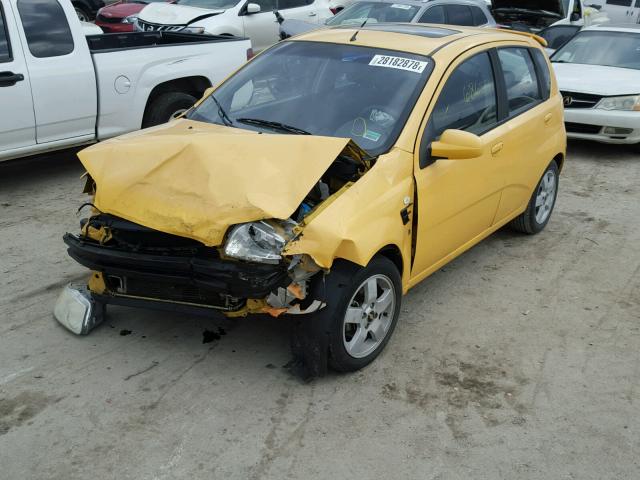 KL1TD66667B721946 - 2007 CHEVROLET AVEO BASE Sarı fotoğraf 2