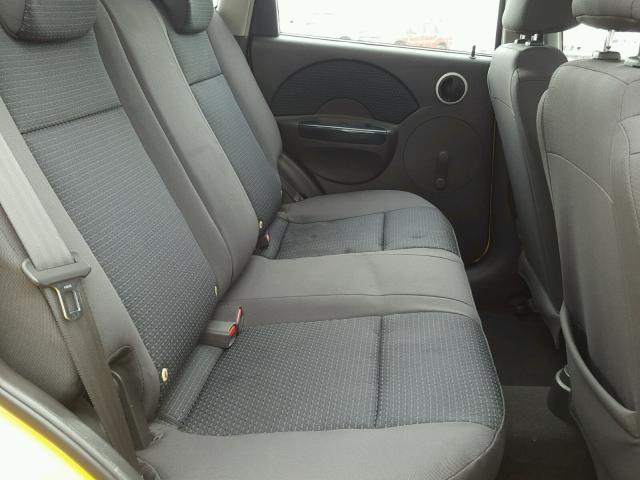 KL1TD66667B721946 - 2007 CHEVROLET AVEO BASE Sarı fotoğraf 6