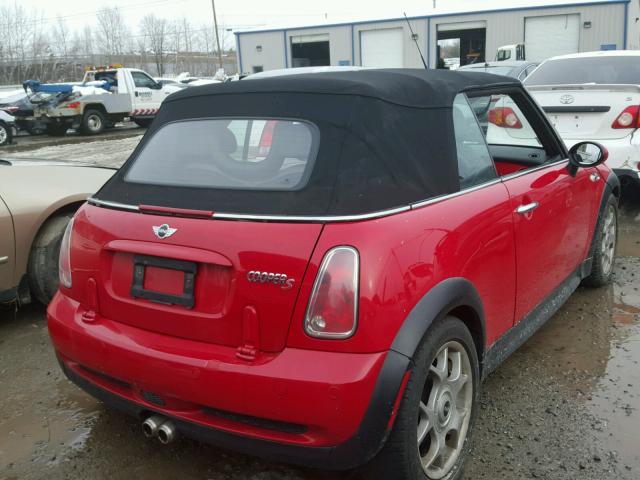 WMWRH33455TF81243 - 2005 MINI COOPER S RED photo 4