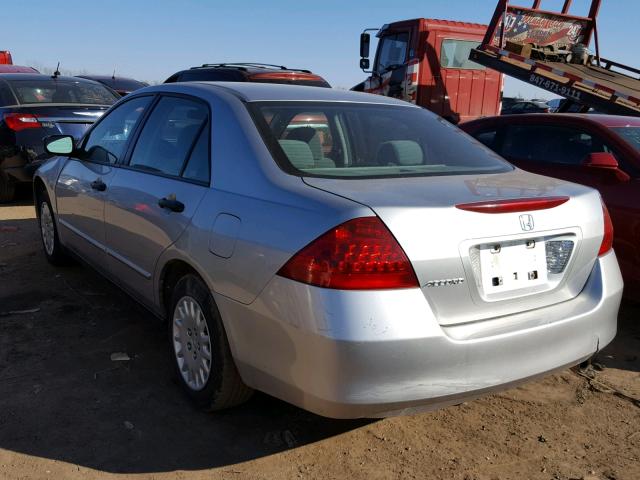 1HGCM56137A048922 - 2007 HONDA ACCORD VAL SILVER photo 3