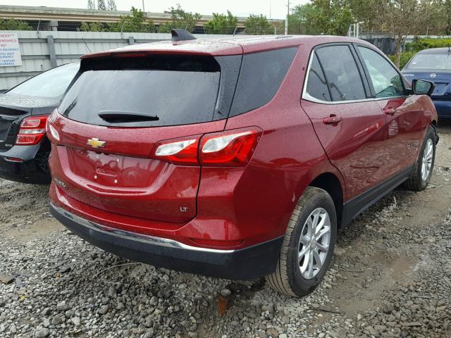 2GNAXJEVXJ6196989 - 2018 CHEVROLET EQUINOX LT RED photo 4