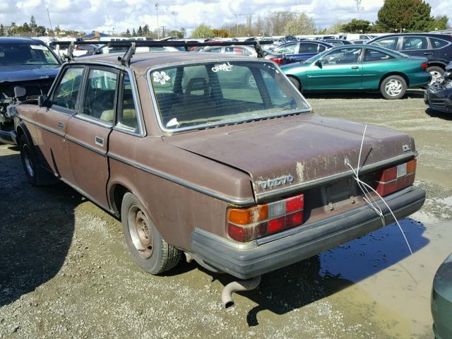 YV1AX8843E1993835 - 1984 VOLVO 244 DL BROWN photo 3