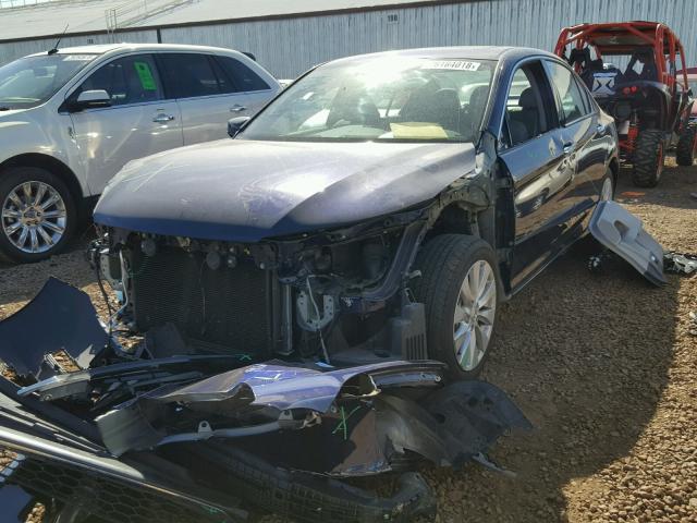 1HGCR3F80FA005740 - 2015 HONDA ACCORD EXL BLUE photo 2