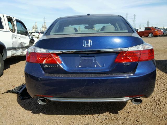 1HGCR3F80FA005740 - 2015 HONDA ACCORD EXL BLUE photo 9