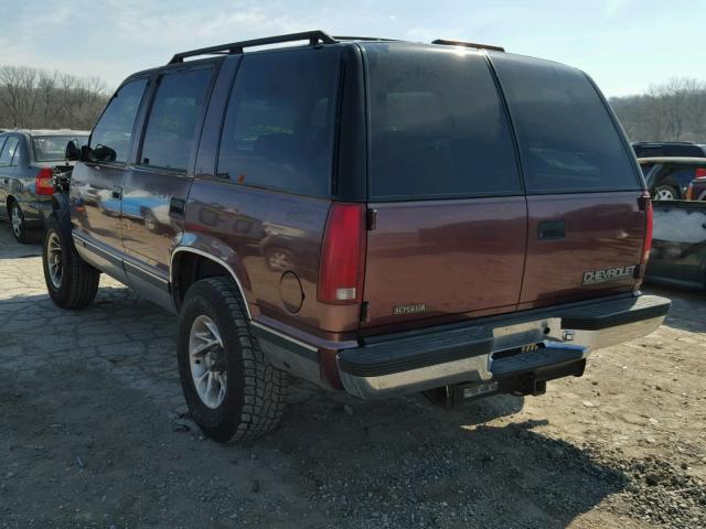 1GNEK13R4TJ389456 - 1996 CHEVROLET TAHOE 4X4 MAROON photo 3