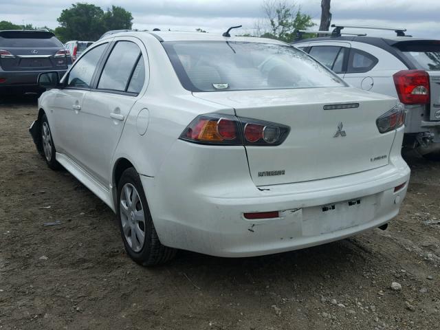 JA32U2FU4CU007645 - 2012 MITSUBISHI LANCER ES/ WHITE photo 3