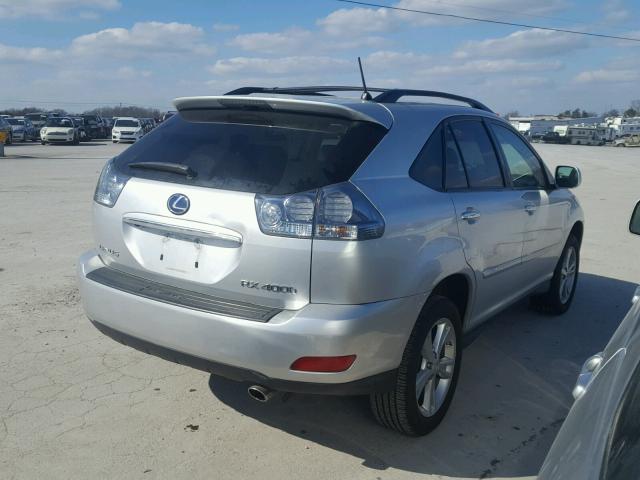 JTJHW31U482071445 - 2008 LEXUS RX 400H SILVER photo 4