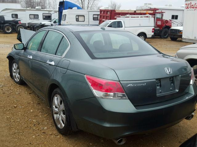 1HGCP36818A060559 - 2008 HONDA ACCORD EXL GREEN photo 3