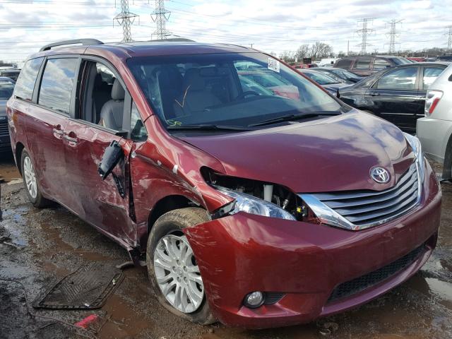 5TDYZ3DC7HS852580 - 2017 TOYOTA SIENNA XLE MAROON photo 1