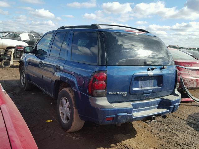 1GNDT13S552180851 - 2005 CHEVROLET TRAILBLAZE BLUE photo 3