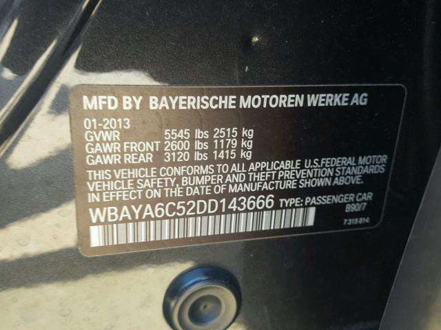 WBAYA6C52DD143666 - 2013 BMW 740 I GRAY photo 10