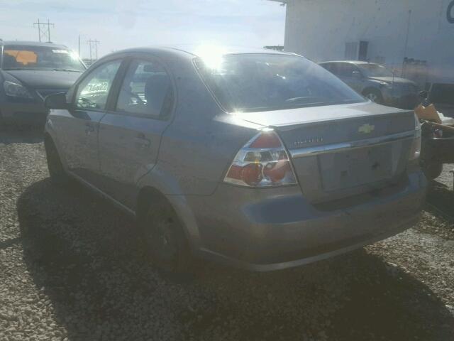KL1TD5DE9AB129324 - 2010 CHEVROLET AVEO LS GRAY photo 3