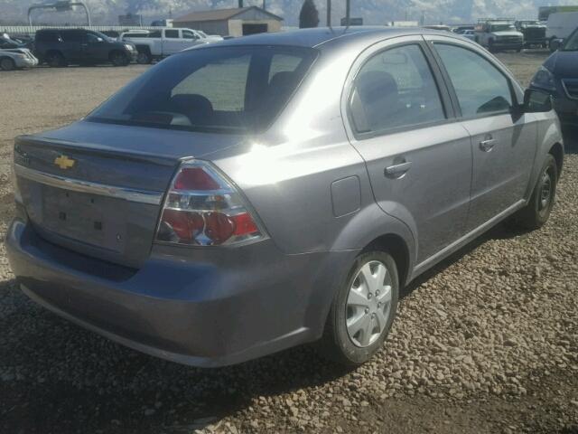 KL1TD5DE9AB129324 - 2010 CHEVROLET AVEO LS GRAY photo 4