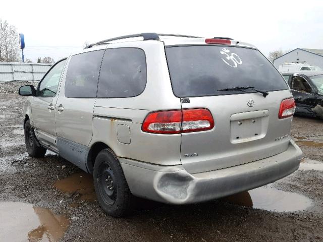 4T3ZF13C02U498149 - 2002 TOYOTA SIENNA LE SILVER photo 3