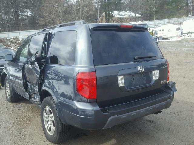 2HKYF18643H568792 - 2003 HONDA PILOT EXL CHARCOAL photo 3