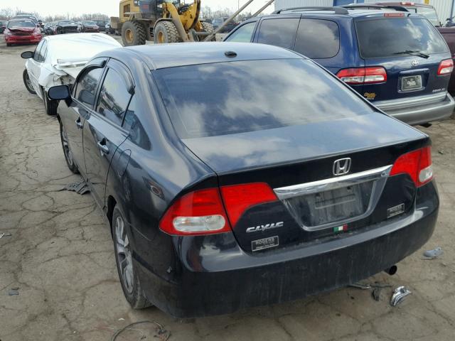 2HGFA1F96BH519699 - 2011 HONDA CIVIC EXL BLACK photo 3