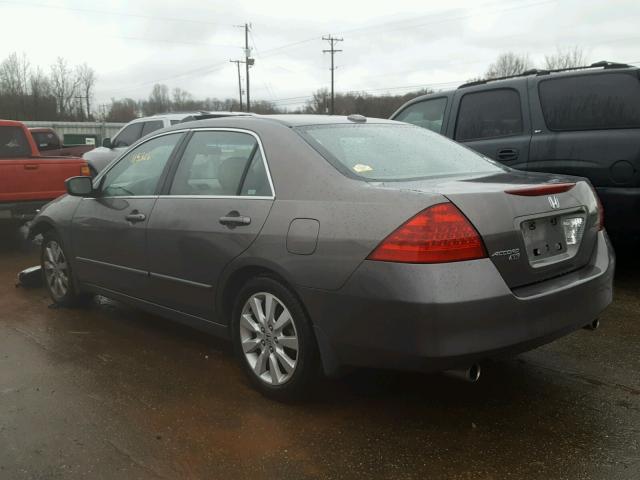 1HGCM66517A019153 - 2007 HONDA ACCORD EX GRAY photo 3