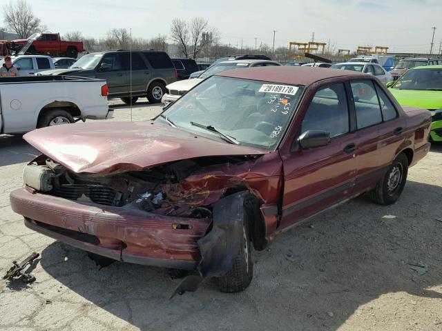 JN1EB31P1PU234831 - 1993 NISSAN SENTRA E MAROON photo 2