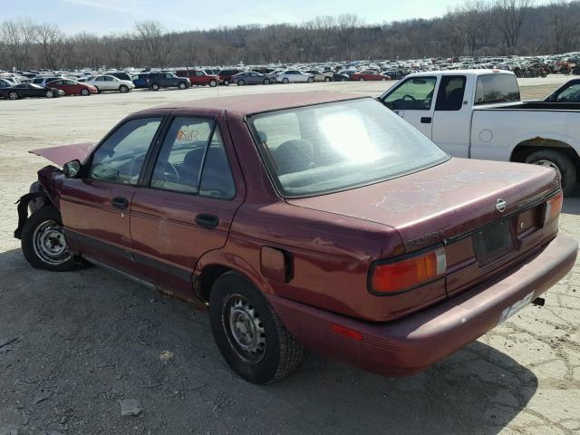 JN1EB31P1PU234831 - 1993 NISSAN SENTRA E MAROON photo 3