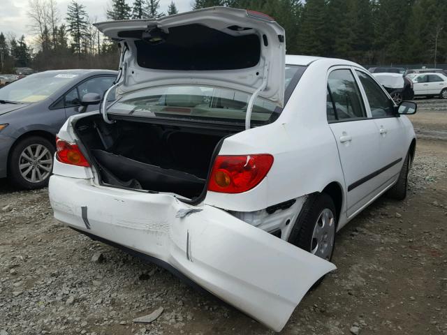 2T1BR32E03C039805 - 2003 TOYOTA COROLLA CE WHITE photo 4