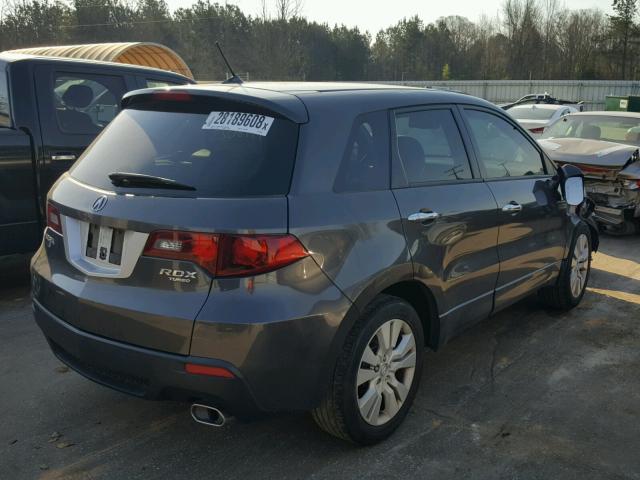 5J8TB2H21BA002587 - 2011 ACURA RDX GRAY photo 4