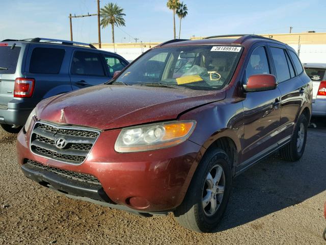 5NMSG13D87H097435 - 2007 HYUNDAI SANTA FE G MAROON photo 2