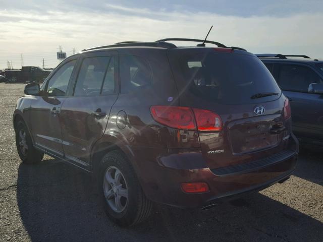 5NMSG13D87H097435 - 2007 HYUNDAI SANTA FE G MAROON photo 3