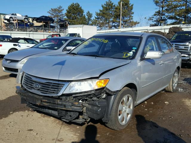 KNAGE228395349097 - 2009 KIA OPTIMA LX SILVER photo 2