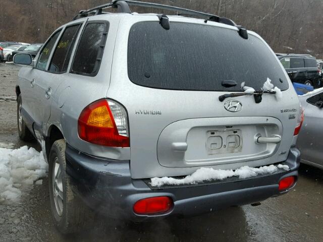 KM8SC73E84U813502 - 2004 HYUNDAI SANTA FE G SILVER photo 3