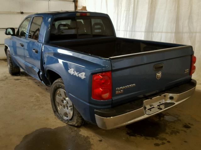 1D7HW48N35S169486 - 2005 DODGE DAKOTA QUA BLUE photo 3