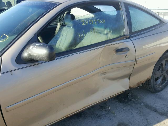 1G1JC12F537380573 - 2003 CHEVROLET CAVALIER TAN photo 9