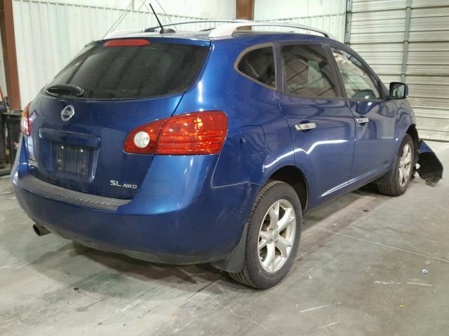 JN8AS5MV1AW132821 - 2010 NISSAN ROGUE S BLUE photo 4