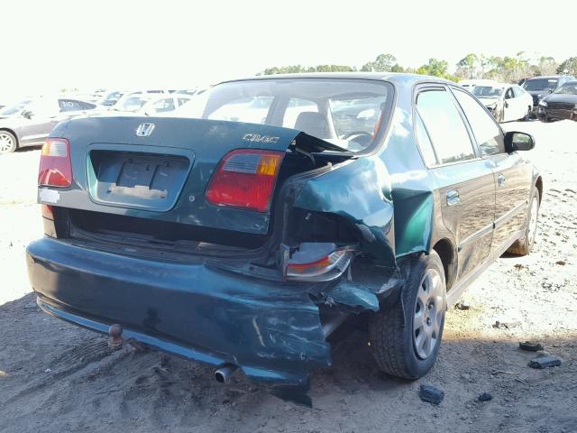 2HGEJ6618XH561625 - 1999 HONDA CIVIC BASE 绿色 照片 4