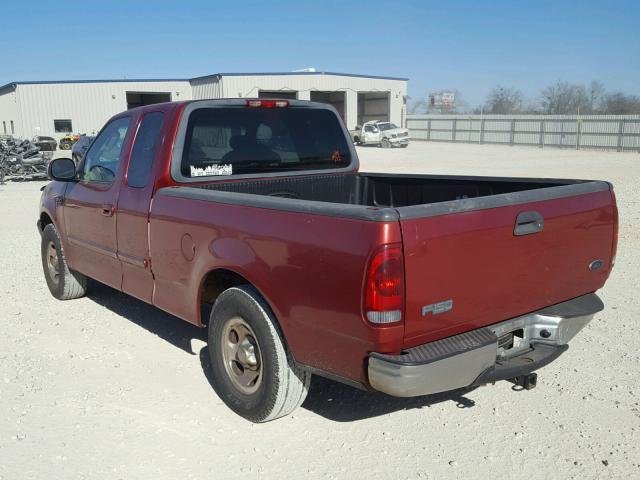 1FTRX17242NB07641 - 2002 FORD F150 MAROON photo 3