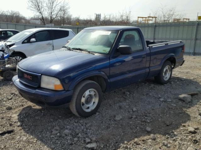 1GTCS14W4YK300877 - 2000 GMC SONOMA BLUE photo 2