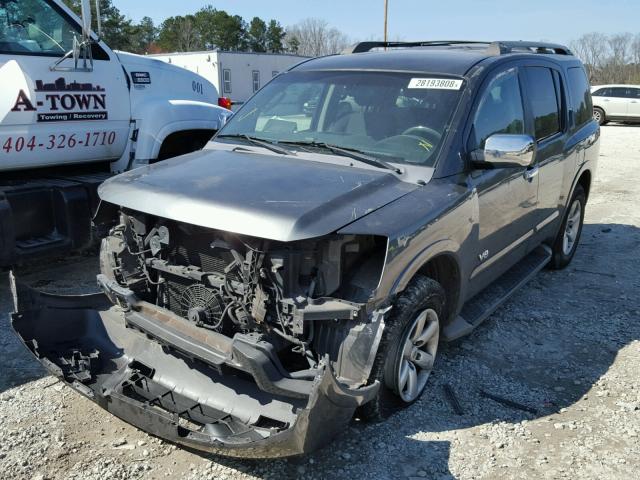 5N1AA08D48N613998 - 2008 NISSAN ARMADA SE GRAY photo 2