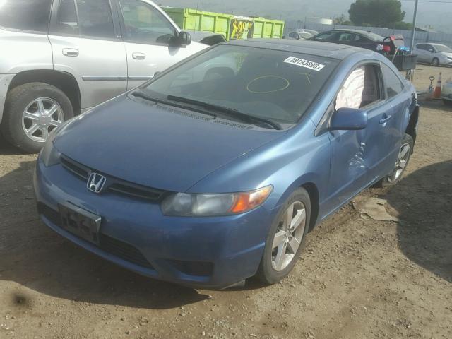 2HGFG12808H528273 - 2008 HONDA CIVIC EX BLUE photo 2