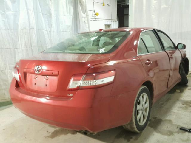 4T1BF3EK9AU080326 - 2010 TOYOTA CAMRY BASE RED photo 4