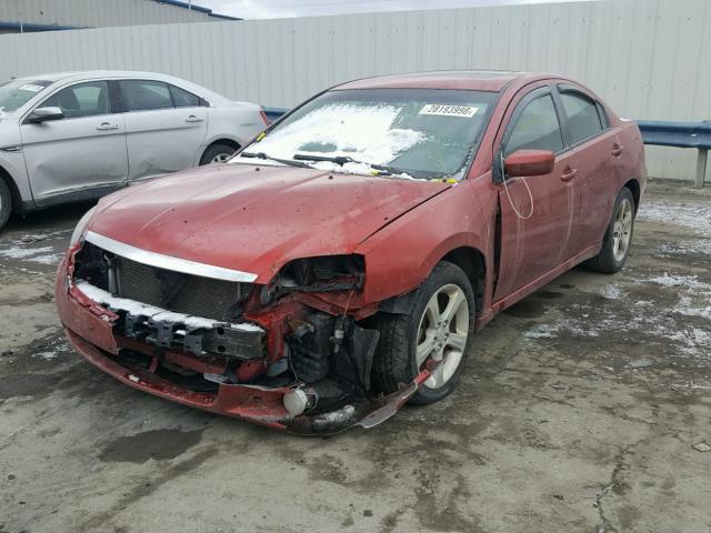 4A3AB36F09E001125 - 2009 MITSUBISHI GALANT ES RED photo 2