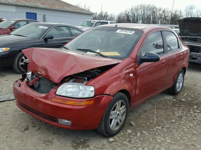 KL1TG56696B555728 - 2006 CHEVROLET AVEO LT RED photo 2